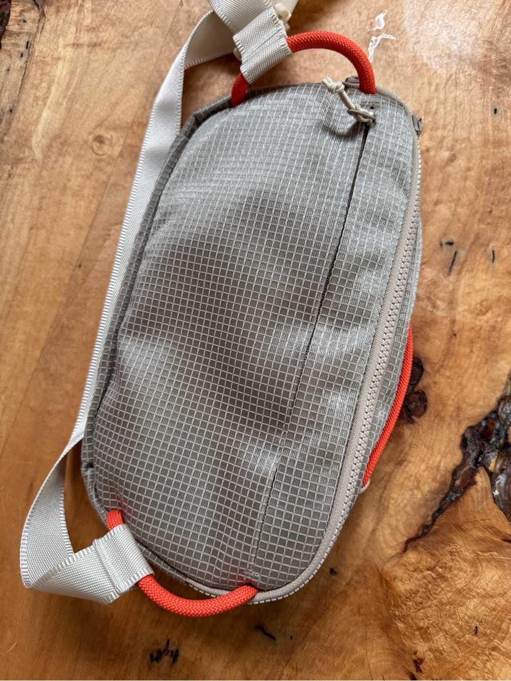 OWALO unisex gray large waist fanny sling bag ripstop multiple zippered pockets - Picture 5 of 6